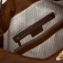 Maxi Hobo Bag Donna LIU JO in Tessuto effetto Camoscio color Tabacco