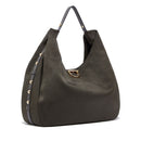 Maxi Hobo Bag Donna LIU JO in Tessuto effetto Camoscio Verde Foresta