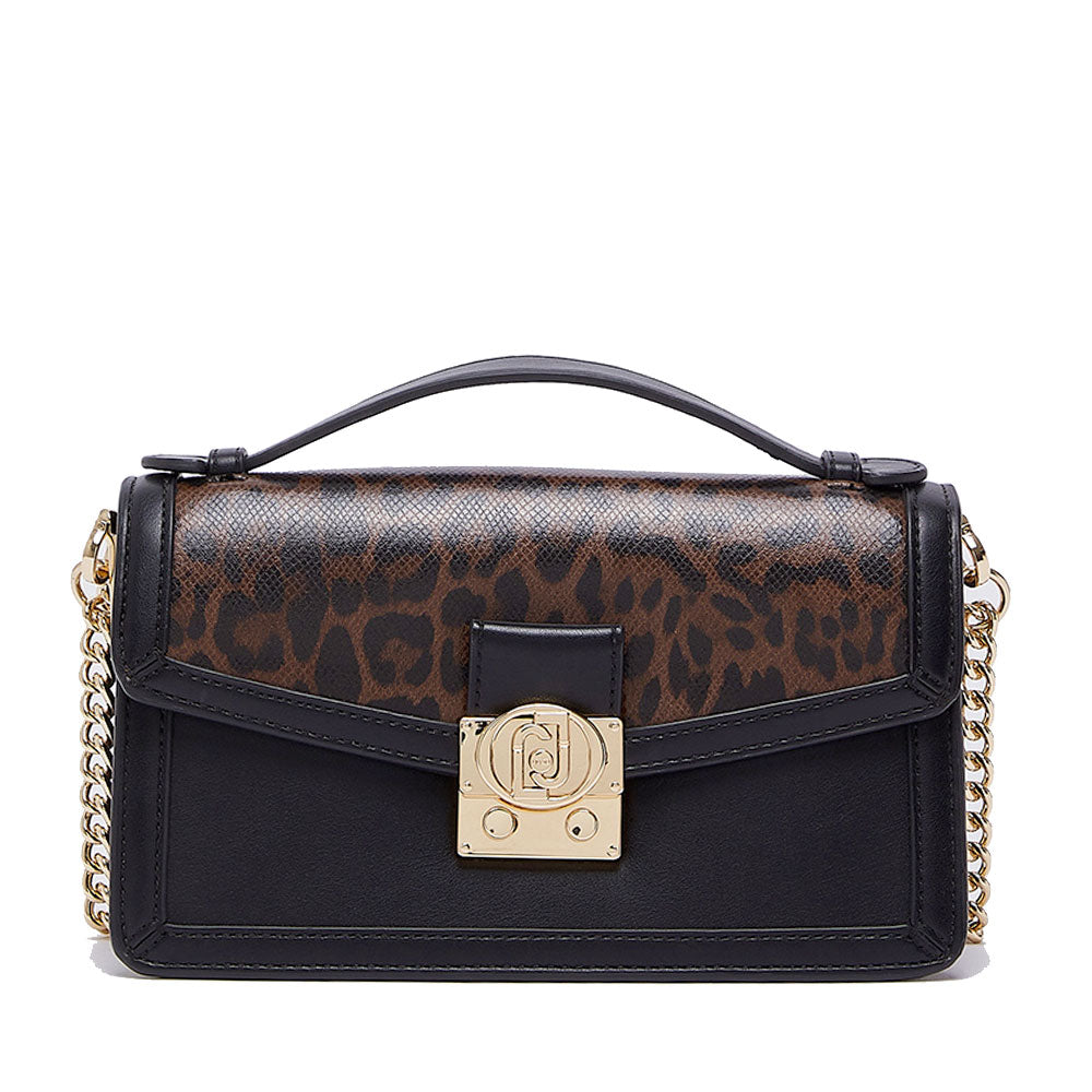 Borsa Donna Piccola a Tracolla LIU JO Nera e Animalier