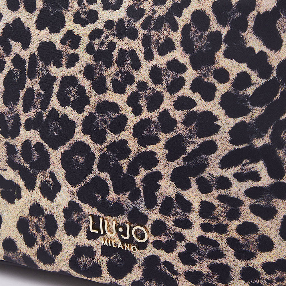 Shopping Bag Donna LIU JO in Nylon stampa Animalier All Over
