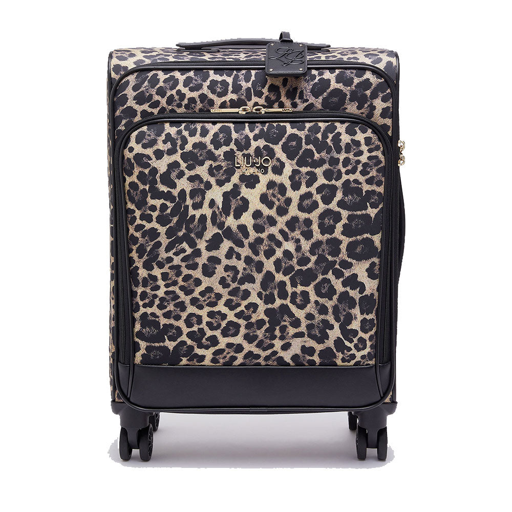 Trolley Cabina 4 Ruote LIU JO in Nylon stampa Animalier All Over