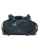 LIU JO Damen-Schultertasche Riccy Medium aus glattem Kunstleder in Waldgrün