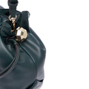 LIU JO Damen-Schultertasche Riccy Medium aus glattem Kunstleder in Waldgrün