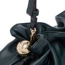 LIU JO Damen-Schultertasche Riccy Medium aus glattem Kunstleder in Waldgrün
