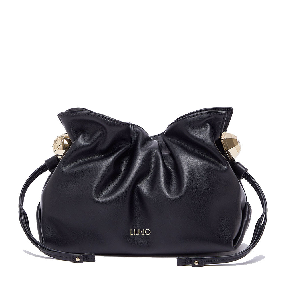 Borsa Donna a Spalla Small LIU JO linea Riccy in Ecopelle Liscia Nero
