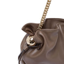Borsa Donna a Spalla Small LIU JO linea Riccy in Ecopelle Liscia Moka Scuro