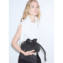 Borsa Donna a Spalla Small LIU JO linea Riccy in Microfibra Nera con Strass