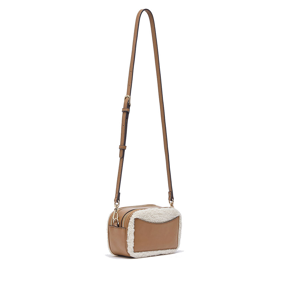 Borsa Donna a Tracolla Small LIU JO in Tessuto effetto Teddy color Crema