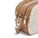 Borsa Donna a Tracolla Small LIU JO in Tessuto effetto Teddy color Crema