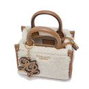 Borsa Donna a Mano Mini LIU JO in Tessuto effetto Teddy color Crema
