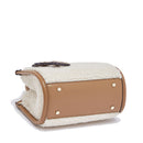 Borsa Donna a Mano Mini LIU JO in Tessuto effetto Teddy color Crema
