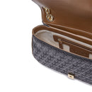 Borsa Donna a Tracolla LIU JO Nera con Logo Embossed All Over