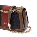 Borsa Donna a Tracolla LIU JO Nera con Logo Embossed All Over