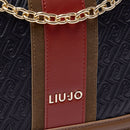 Borsa Donna a Tracolla LIU JO Nera con Logo Embossed All Over
