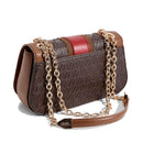 Borsa Donna a Tracolla LIU JO Marrone Scuro con Logo Embossed All Over
