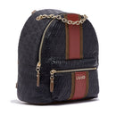 Zaino Donna LIU JO in Ecopelle Nera con Logo Embossed All Over