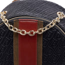 Zaino Donna LIU JO in Ecopelle Nera con Logo Embossed All Over