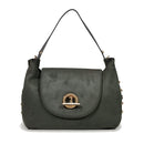 Borsa Donna a Spalla Media LIU JO in Tessuto effetto Camoscio Verde Foresta