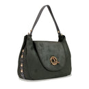 Borsa Donna a Spalla Media LIU JO in Tessuto effetto Camoscio Verde Foresta