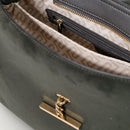 Borsa Donna a Spalla Media LIU JO in Tessuto effetto Camoscio Verde Foresta
