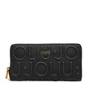 Portafoglio Donna Zip Around LIU JO Nero con Logo Embossed