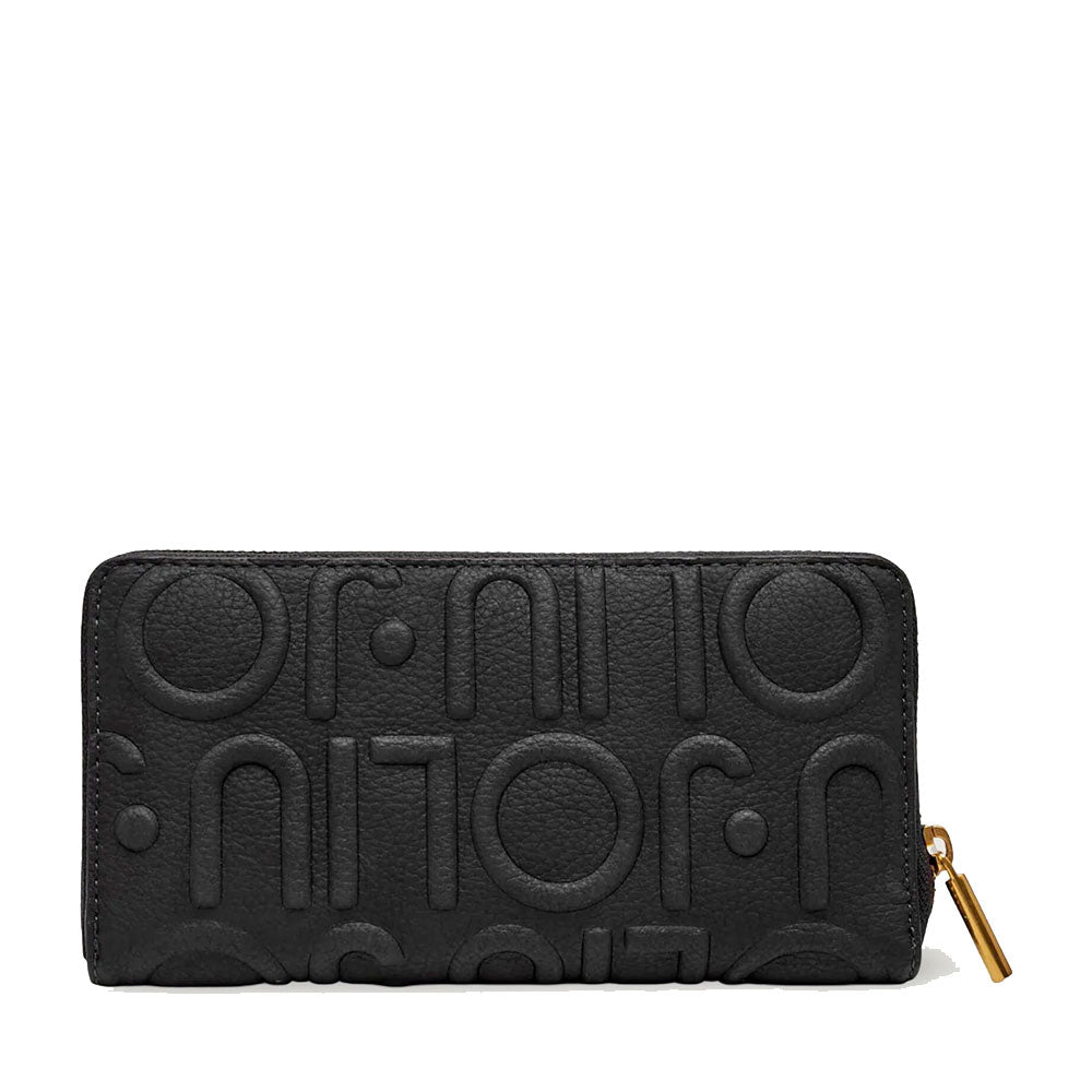 Portafoglio Donna Zip Around LIU JO Nero con Logo Embossed