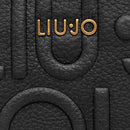 Portafoglio Donna Zip Around LIU JO Nero con Logo Embossed