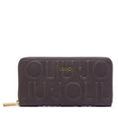 Portafoglio Donna Zip Around LIU JO Marrone Scuro con Logo Embossed