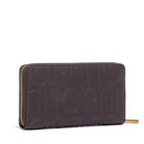 Portafoglio Donna Zip Around LIU JO Marrone Scuro con Logo Embossed