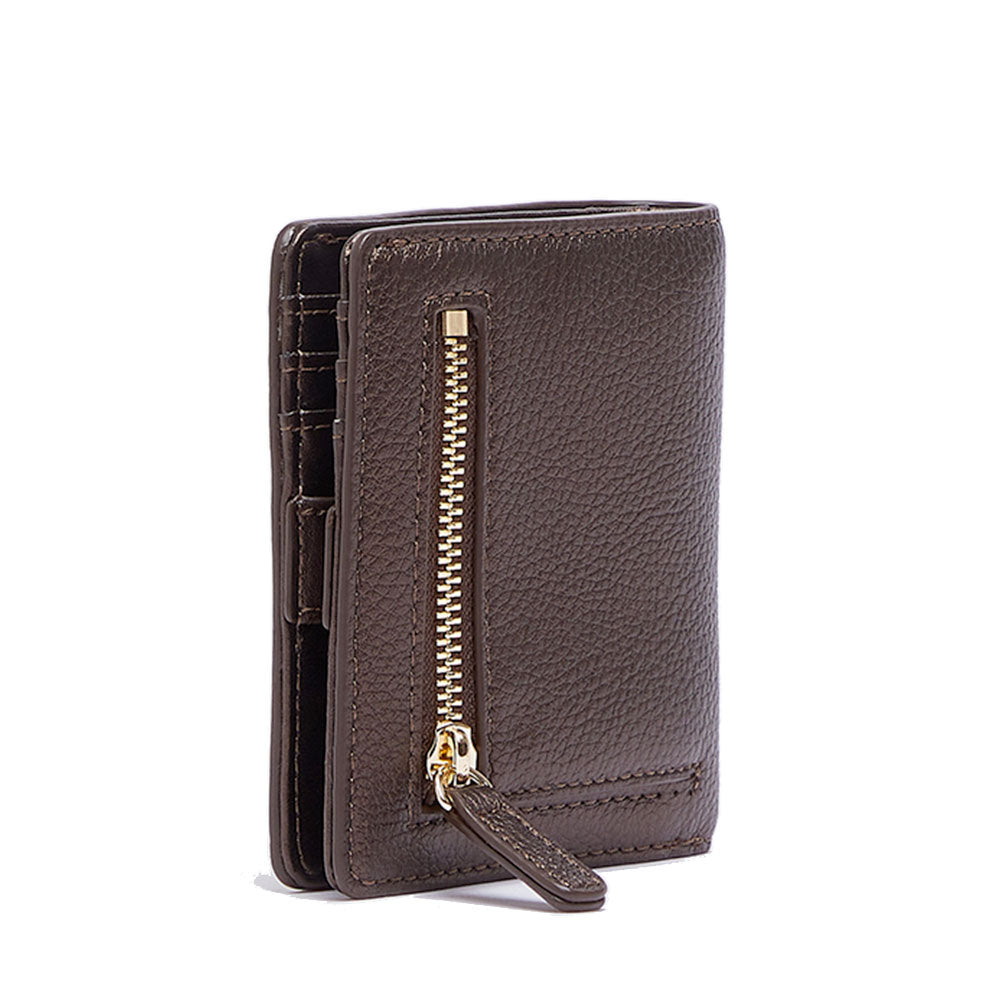 Portafoglio Mini Donna con Bottone LIU JO effetto Bottalato Metallizzato Testa di Moro