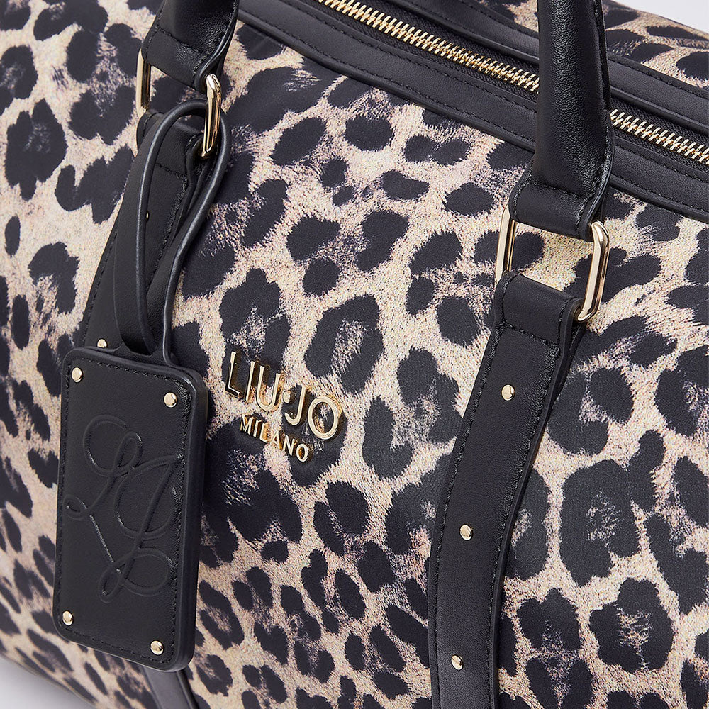 Borsone da Viaggio LIU JO in Nylon stampa Animalier All Over