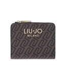 Portafoglio Donna Small con Zip LIU JO Testa di Moro con Logo All Over