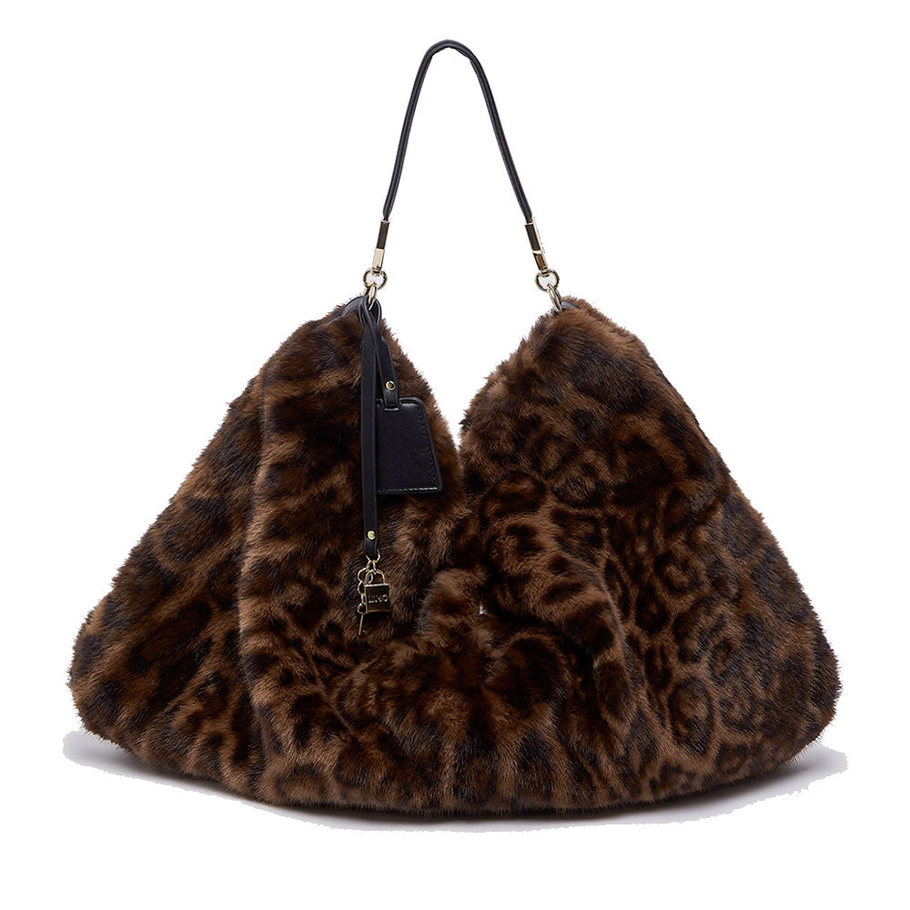 Maxi Borsa Donna a Spalla LIU JO in Pelliccia Sintetica stampa Animalier
