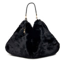Maxi Borsa Donna a Spalla LIU JO in Pelliccia Sintetica Nera