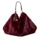 Maxi Borsa Donna a Spalla LIU JO in Pelliccia Sintetica Bordeaux