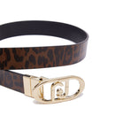 Cintura Donna Reversibile h 3.5 cm LIU JO stampa Animalier e Nero