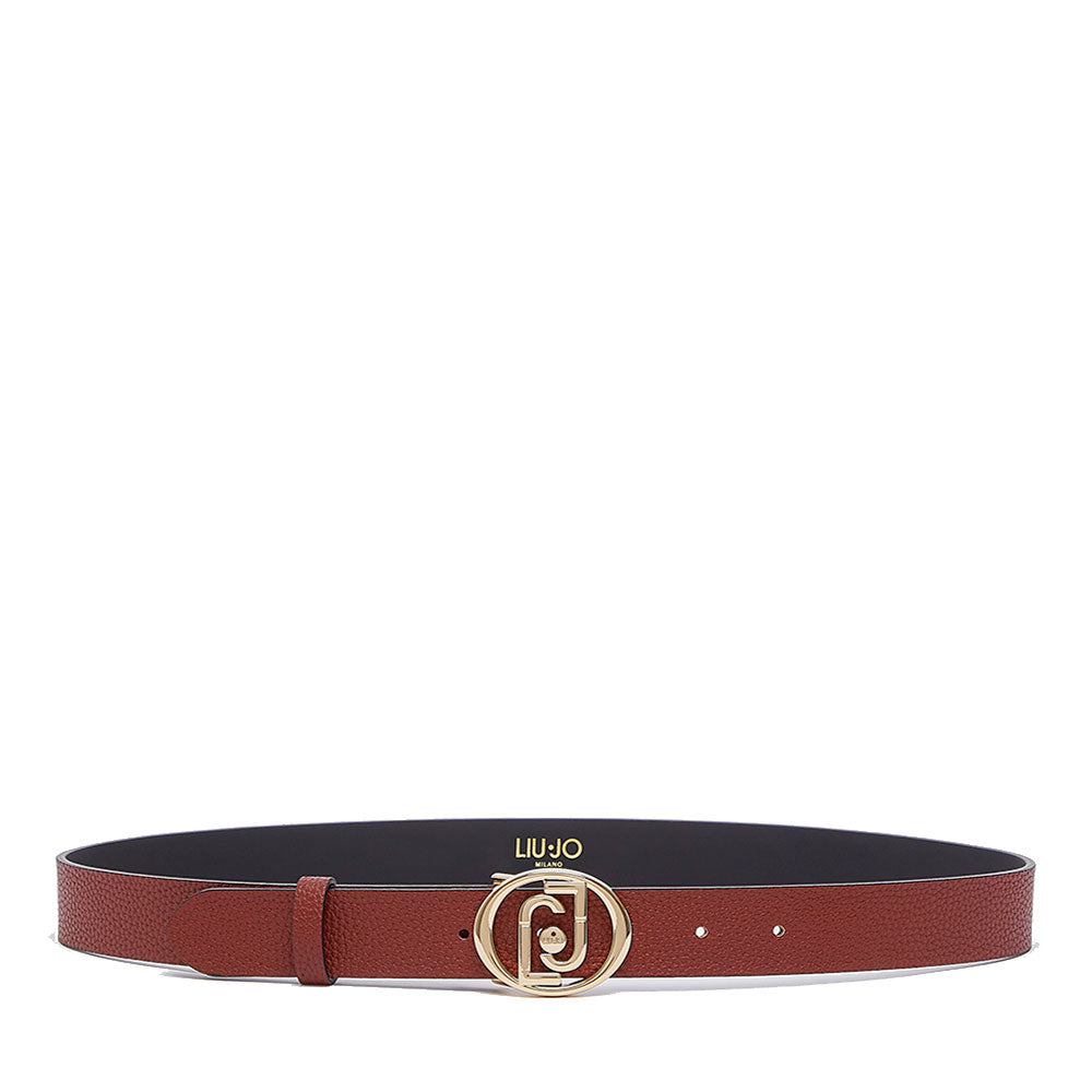 Cintura Donna h 3 cm LIU JO effetto Bottalato Rosso Mattone