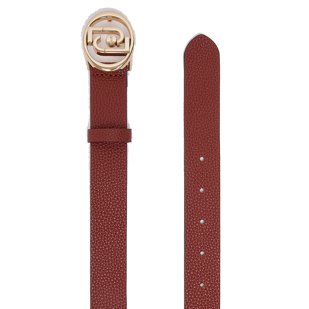 Cintura Donna h 3 cm LIU JO effetto Bottalato Rosso Mattone