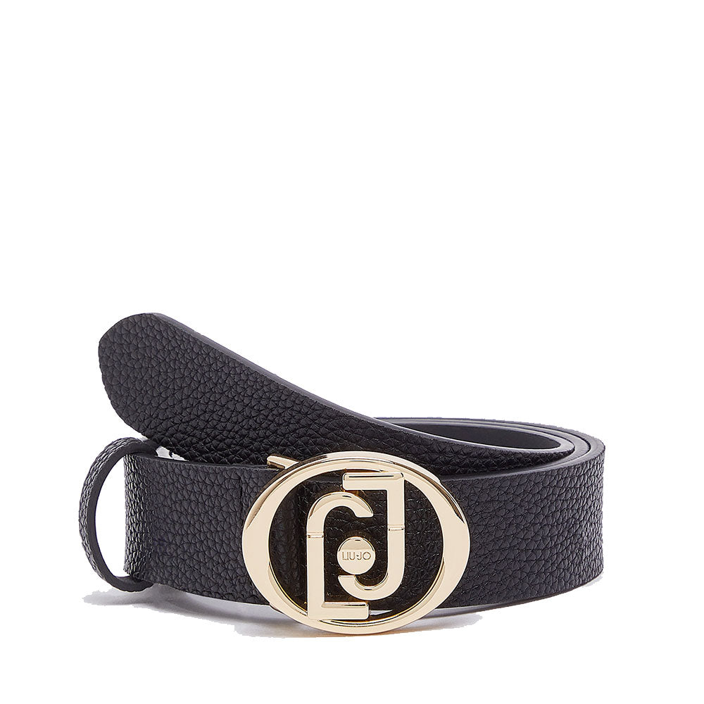 Cintura Donna h 3 cm LIU JO effetto Bottalato Nero