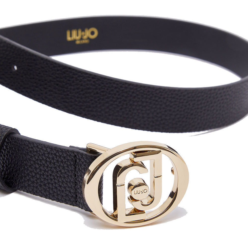 Cintura Donna h 3 cm LIU JO effetto Bottalato Nero
