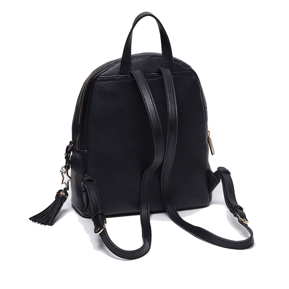 Zaino Donna LIU JO effetto Bottalato Nero con Charm