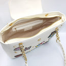 Women's White Tote Bag BRACCIALINI Rock