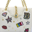 Women's White Tote Bag BRACCIALINI Rock