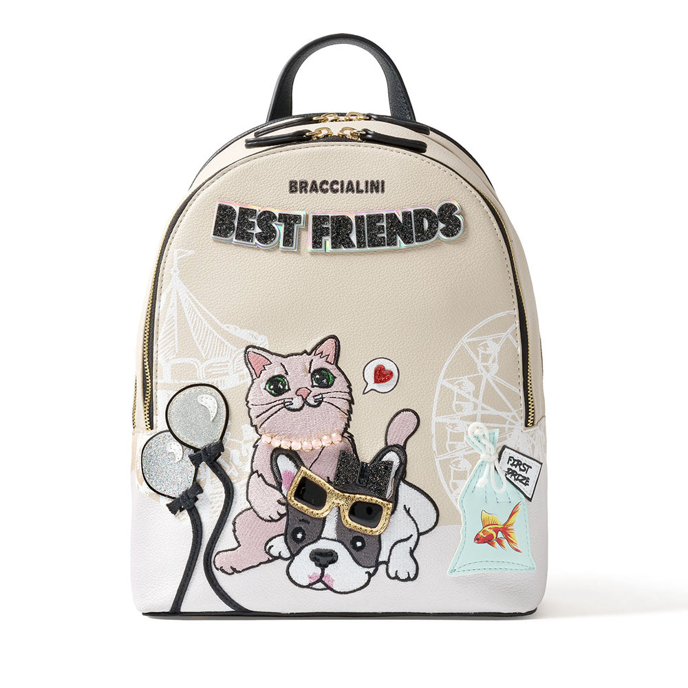 Zaino Donna BRACCIALINI linea Allround stampa Pets Best Friends