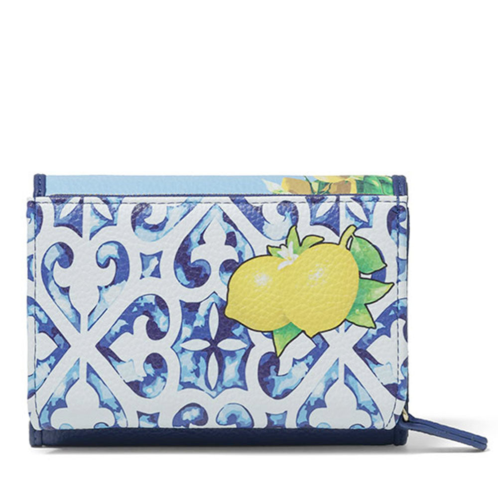 Portafoglio Donna Medio con Bottone BRACCIALINI linea Cartoline stampa Capri