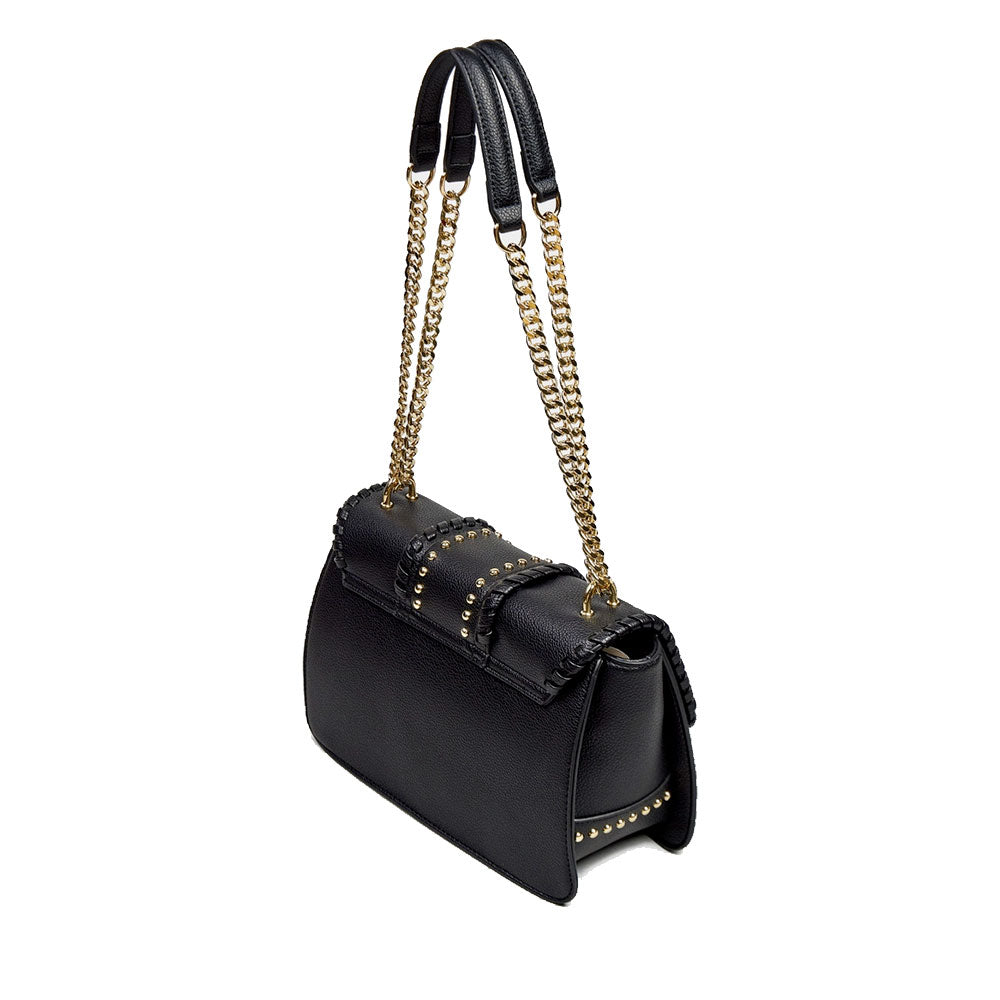 Borsa Donna a Spalla e Tracolla BRACCIALINI linea Ribbon Nera
