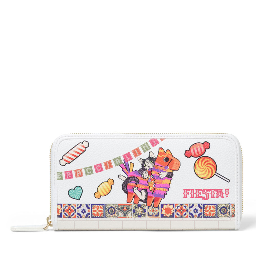 Portafoglio Donna Zip Around BRACCIALINI linea Allround stampa Pets Fiesta