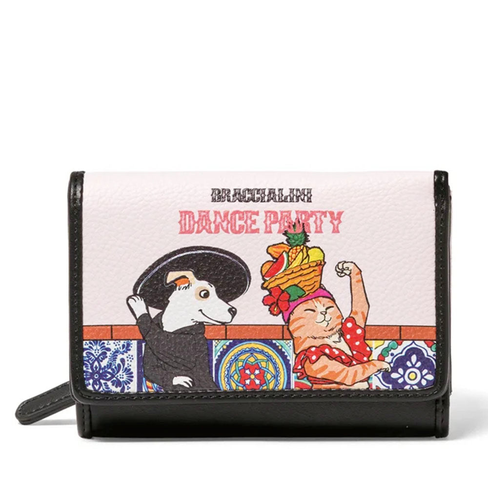Portafoglio Donna Medio con Bottone BRACCIALINI linea Allround stampa Pets Dance Party