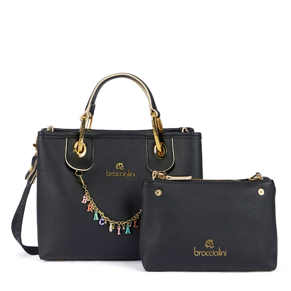 Borsa Donna a Mano Piccola BRACCIALINI linea Beth Nera