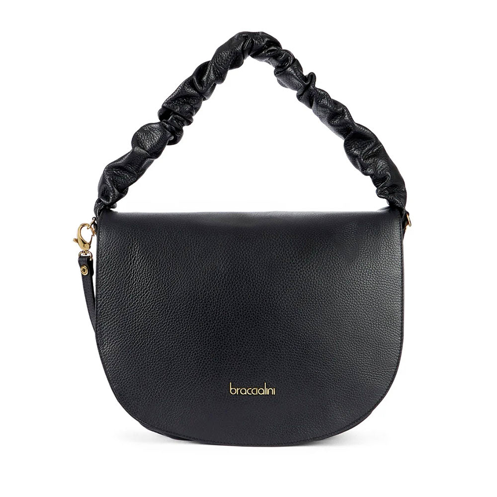 Borsa Donna a Spalla BRACCIALINI linea Naomi in Pelle Nera